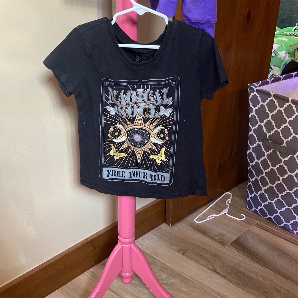 Magical Soul Black Graphic Kids Tee